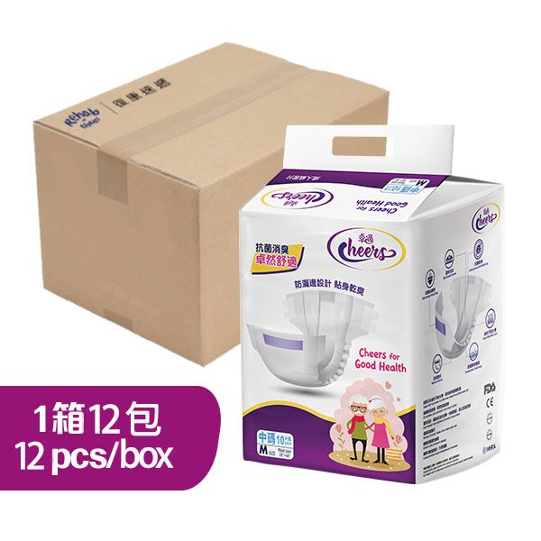 卓適成人紙尿片 (加護裝) 中碼 (一包10片，一箱12包)