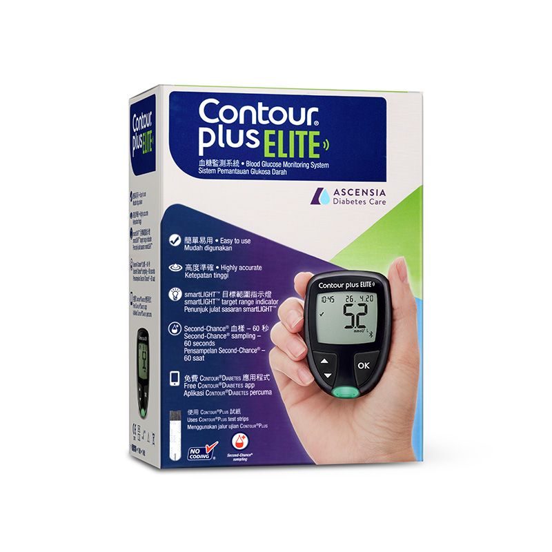 Contour Plus Elite 血糖機套裝(100試紙, 200針)