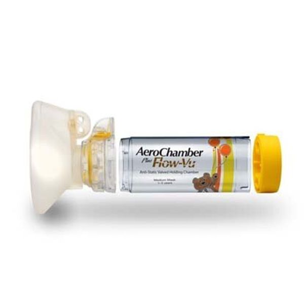 AeroChamber 噴霧劑助吸器 (兒童, 有面罩)
