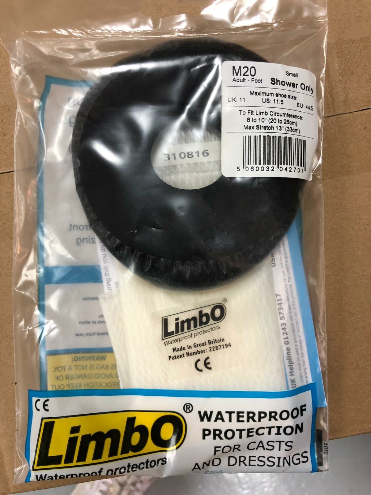 LimbO 成人腳掌淋浴套 (Model M20)