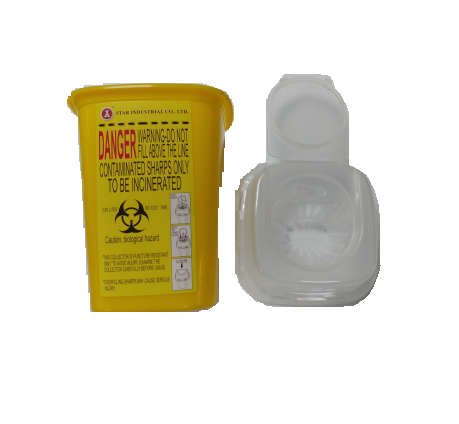 塑膠針筒收集箱650cc./ml (#1905)