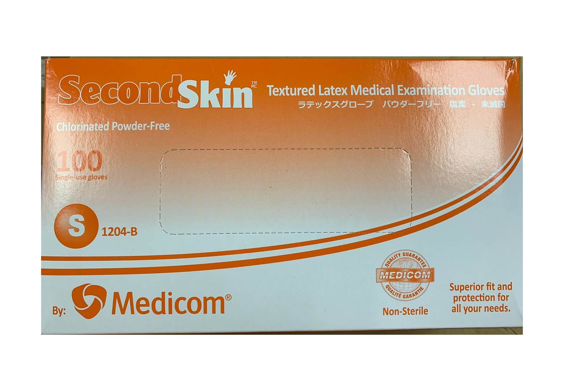 Medicom即棄乳膠無粉手套細碼100件 
