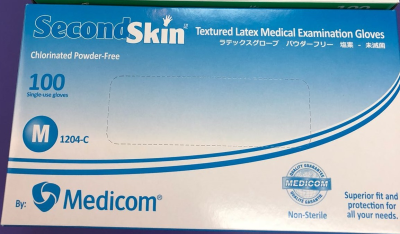 Medicom即棄乳膠無粉手套中碼100件 (SCS001204C-0100100)