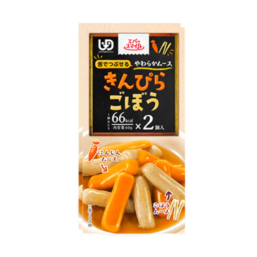 Ever-Smile常溫軟餐 日式紅蘿蔔炒牛蒡 (60克X2件)